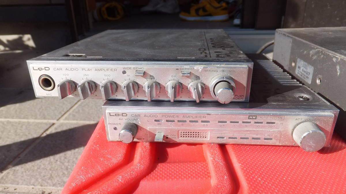  old car Junk Lo-D Hitachi Car Audio PA-8000 DA-8000 CSD-8030 amplifier equalizer cassette 