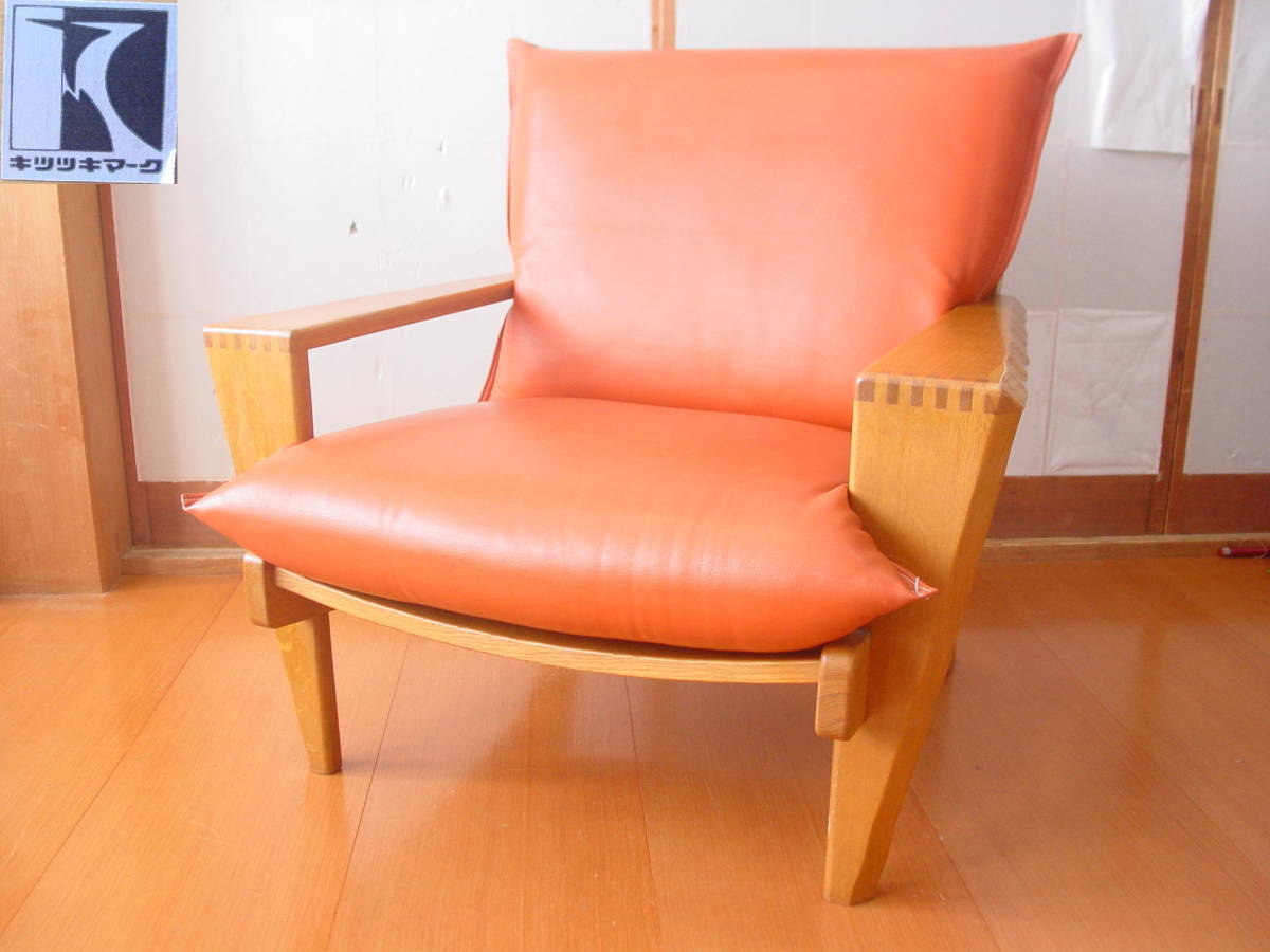 *.. industry kitsu exist MM101A oak natural wood 1 seater . sofa chair 