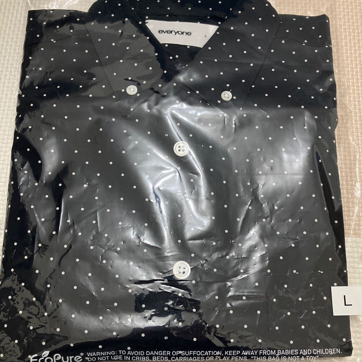 everyone DOT B/D SHIRT (NAVY) 新品未使用 Lサイズ