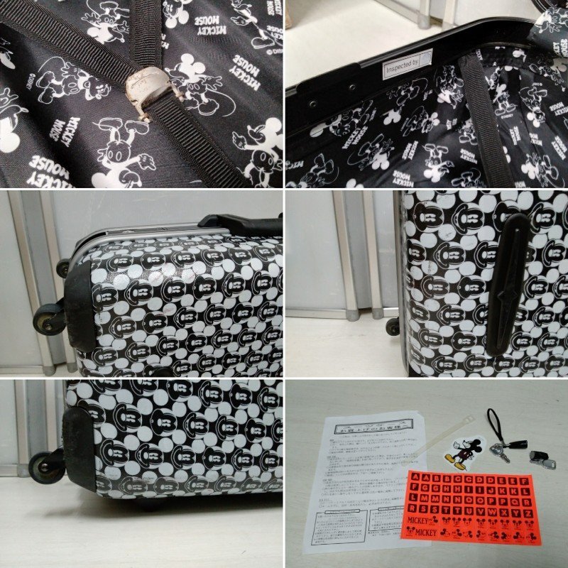 ART WELD Disney Mickey Mouse Carry case suitcase MICKEY MOUSE travel trunk Mickey total pattern key 