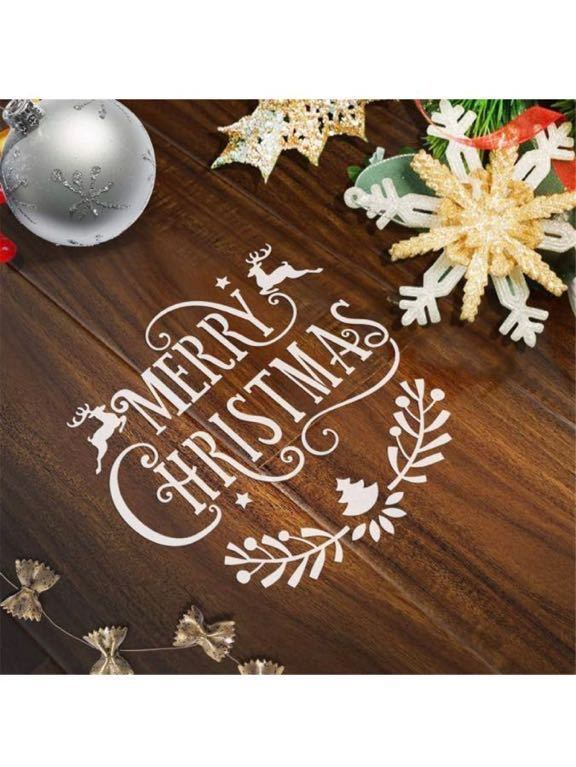 ① stainless steel seat repeated use possibility Christmas window deco snow spray paper Cafe Latte art decoration decoration present 