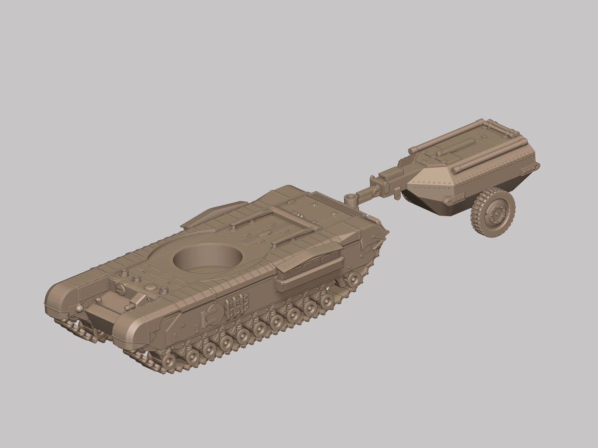 1/144 resin комплект не крашеный WWⅡ Англия армия огонь . радиация танк Churchill * крокодил кузов (.. продается отдельно ) World Tank Museum 230630