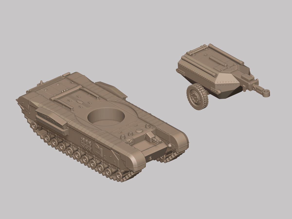 1/144 resin комплект не крашеный WWⅡ Англия армия огонь . радиация танк Churchill * крокодил кузов (.. продается отдельно ) World Tank Museum 230630
