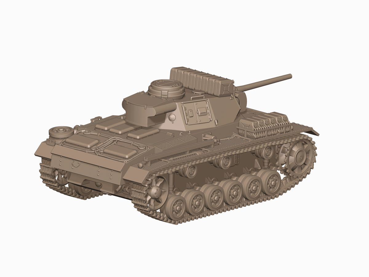 1/144 レジンキット 未塗装 WWⅡ ドイツ軍 Ⅲ号シリーズ 3号L型中戦車 初期型C ワールドタンクミュージアム【同梱可】231019_画像2