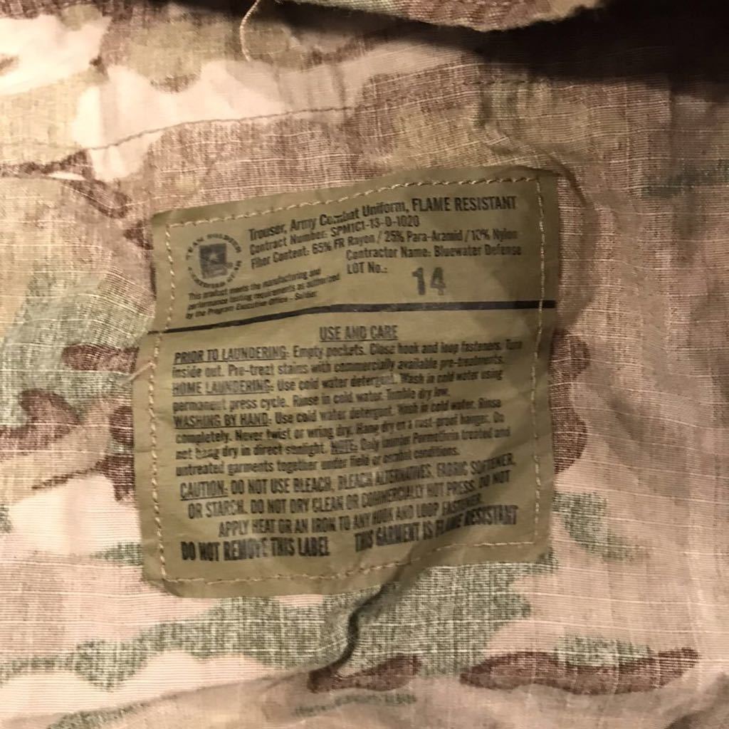 US Army 米軍実物 トラウザー アーミー コンバット マルチカム 迷彩 カーゴ パンツ ミリタリー 古着 カモフラージュ S-Rマルチカモ 78cm_画像10