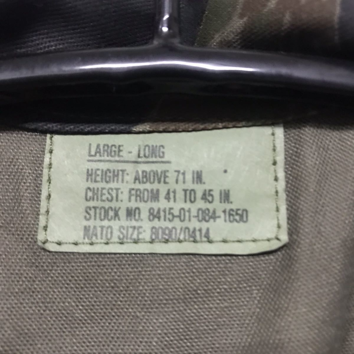 デッドストック USA製 米軍 US Army タイガーストライプ タイガーカモ 民間 ファティーグジャケット フィールド シャツジャケット Lの画像9
