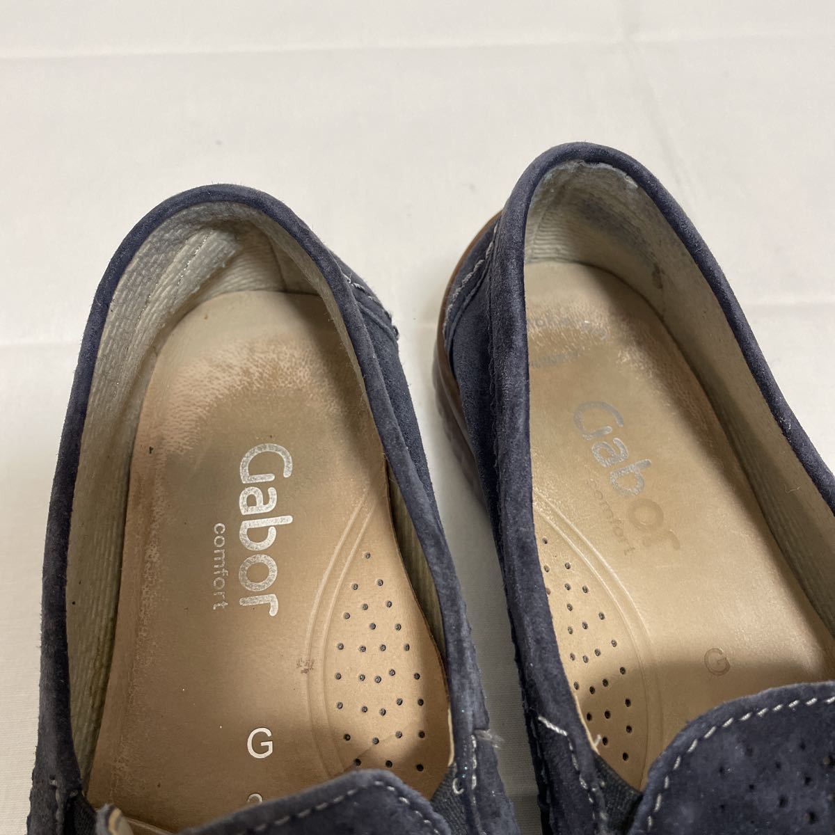  мир 53* Gabor Gabor Loafer туфли без застежки замша кожа обувь 3 примерно 22.5 женский темно-синий 
