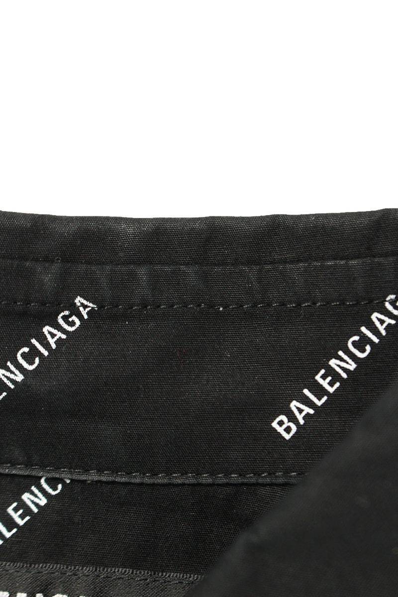 バレンシアガ BALENCIAGA 534333 TBL96 サイズ:36 ロゴ総柄プリント長袖シャツ 中古 SJ02_画像4