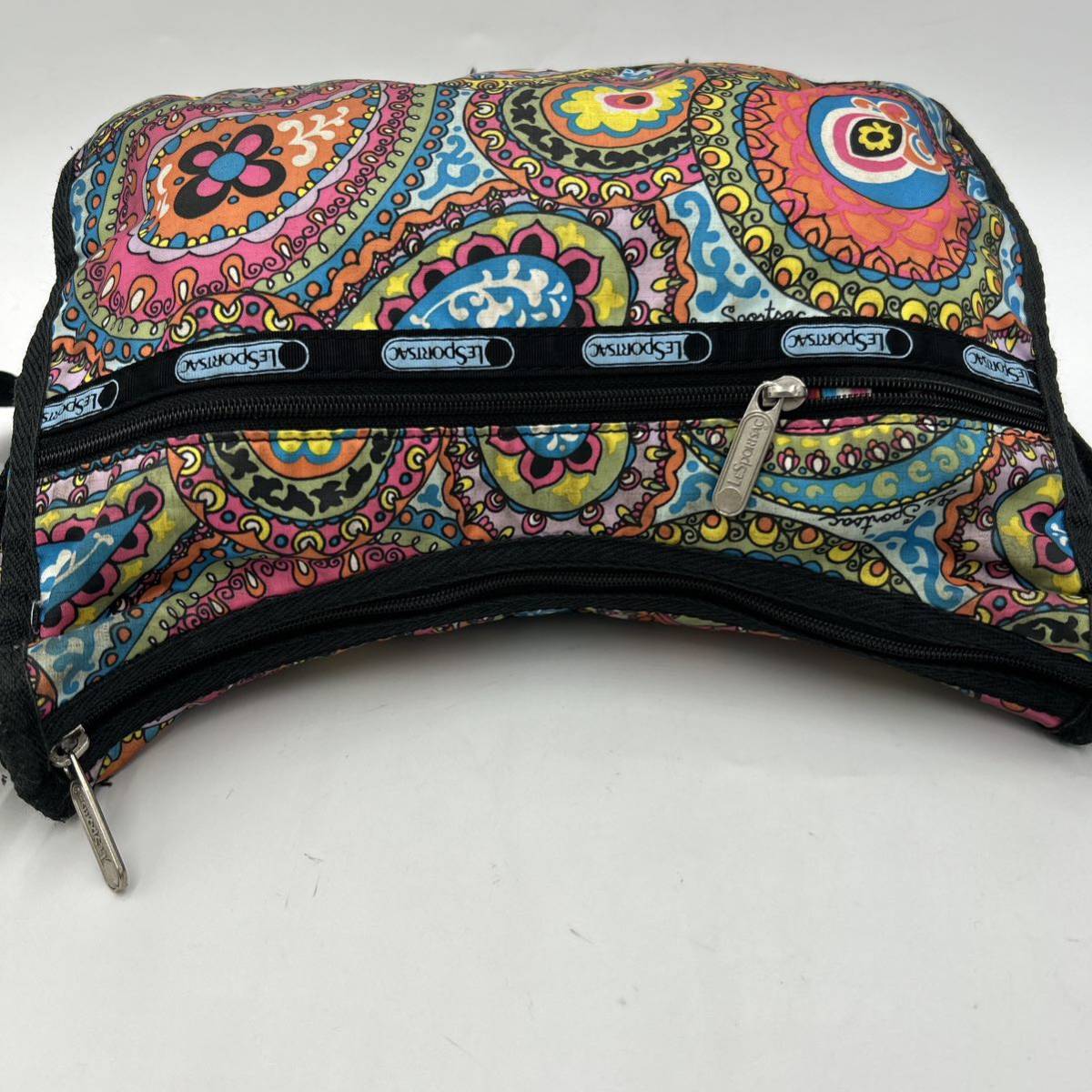 @ 洗礼されたデザイン '人気モデル'『LESPORTSAC レスポートサック』総柄 ショルダーバッグ 斜め掛け鞄 ボディバッグ 婦人鞄 レディース _画像7