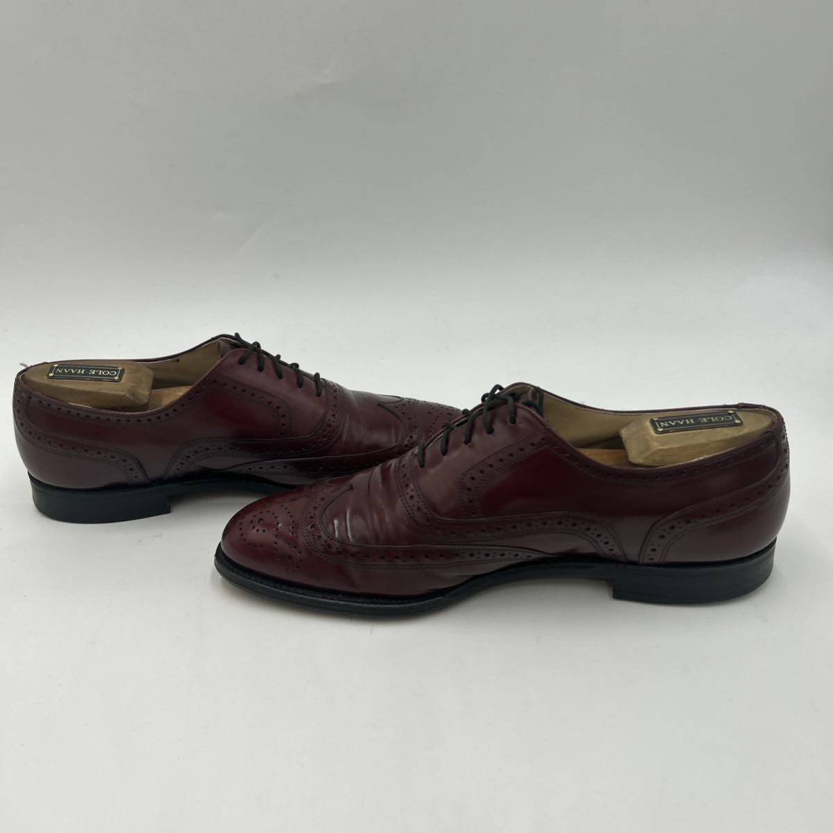 D @ 履き心地抜群 '人気モデル'『COLE HAAN コールハーン』本革 LETHER ビジネスシューズ 革靴 US8 26cm 紳士靴 ウィングチップ 内羽根式 _画像4