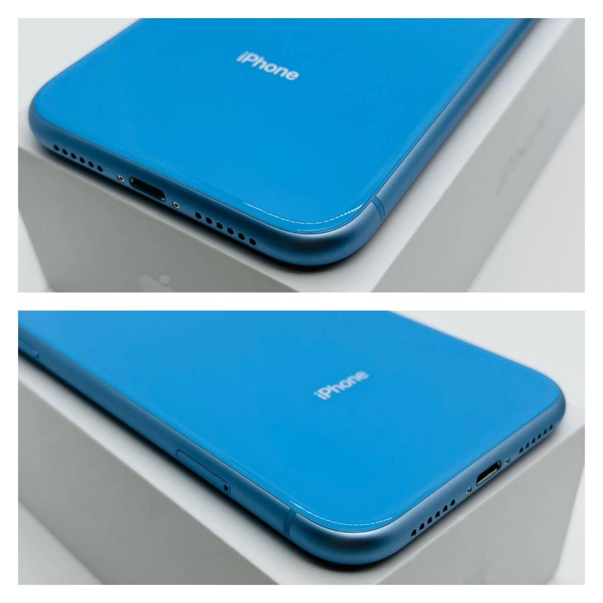 A 新品電池 iPhone XR Blue 64 GB SIMフリー 本体|PayPayフリマ