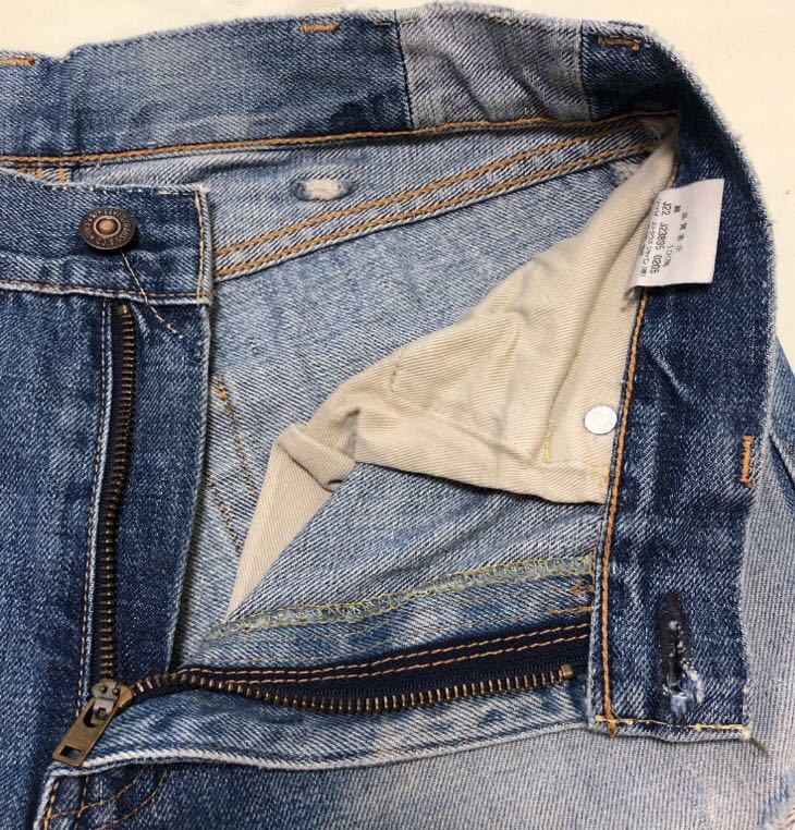 7959《LVC LEVI'S リーバイス》激シブ色落ち 日本製 67505 60'S 復刻 ビッグE インディゴデニム ジーンズ W30_画像6