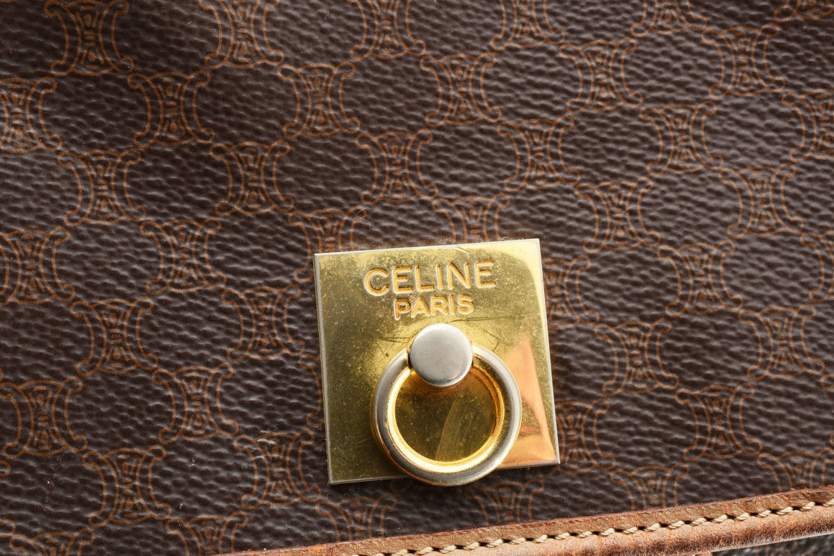 １円〜　美品 CELINE　セリーヌ　マカダム　リュック　バックパック　ブラウン　レディース_画像7