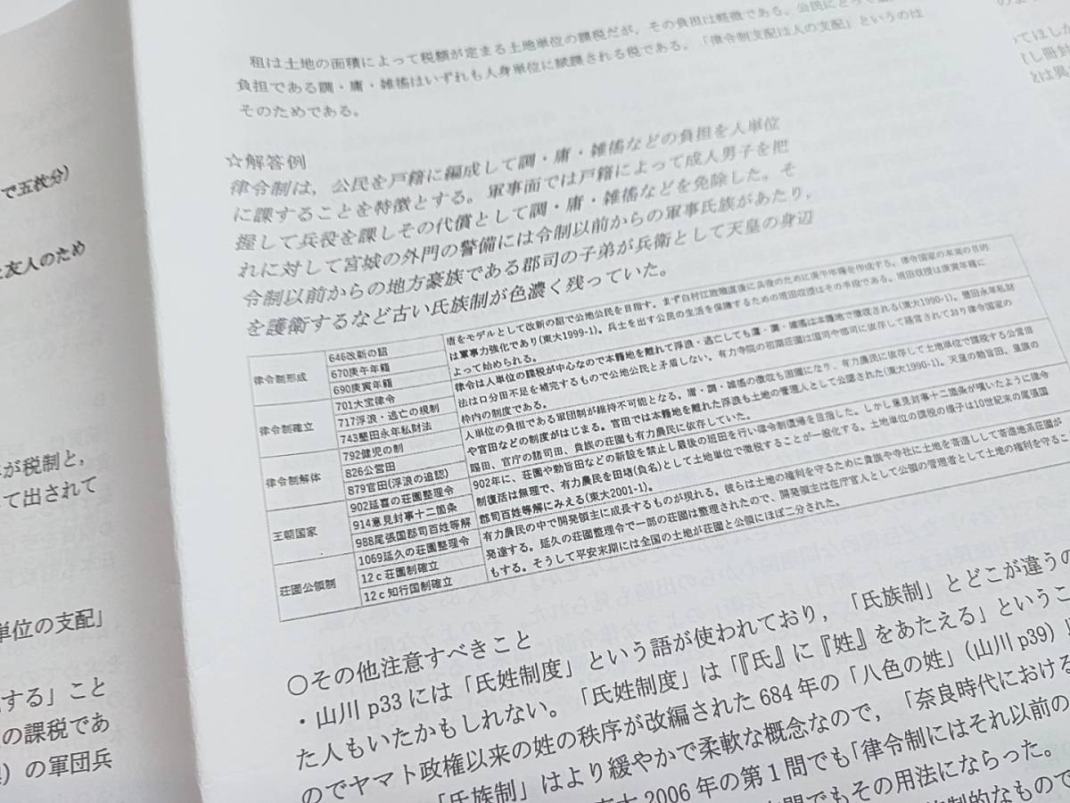 鉄緑会　22年度最新23年実施　東大日本史　テキスト・プリント　フルセット　東大京大　河合塾　駿台　鉄緑会　Z会　東進