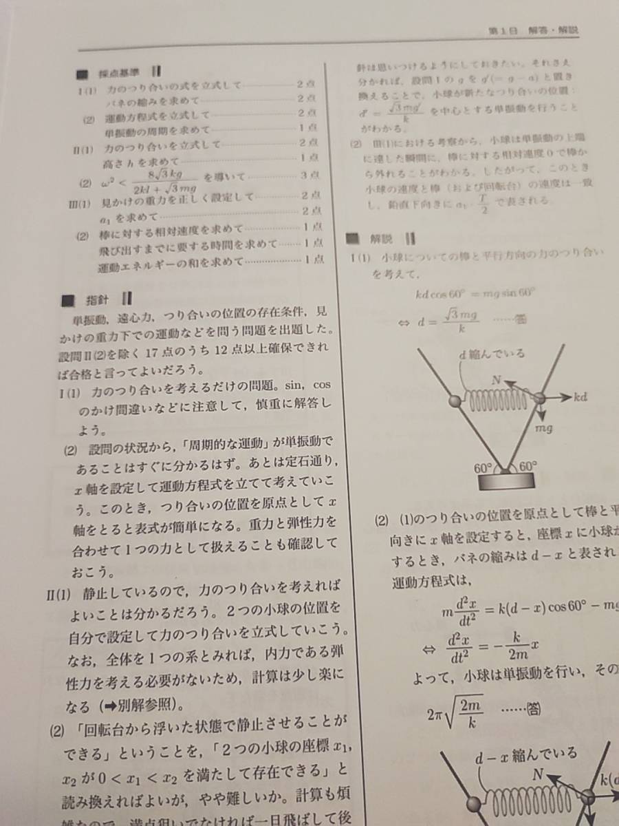 鉄緑会　久保堅太郎先生　直前　東大物理　テキスト・解説冊子・補充問題　上位クラス　駿台　鉄緑会　河合塾　東進　京大