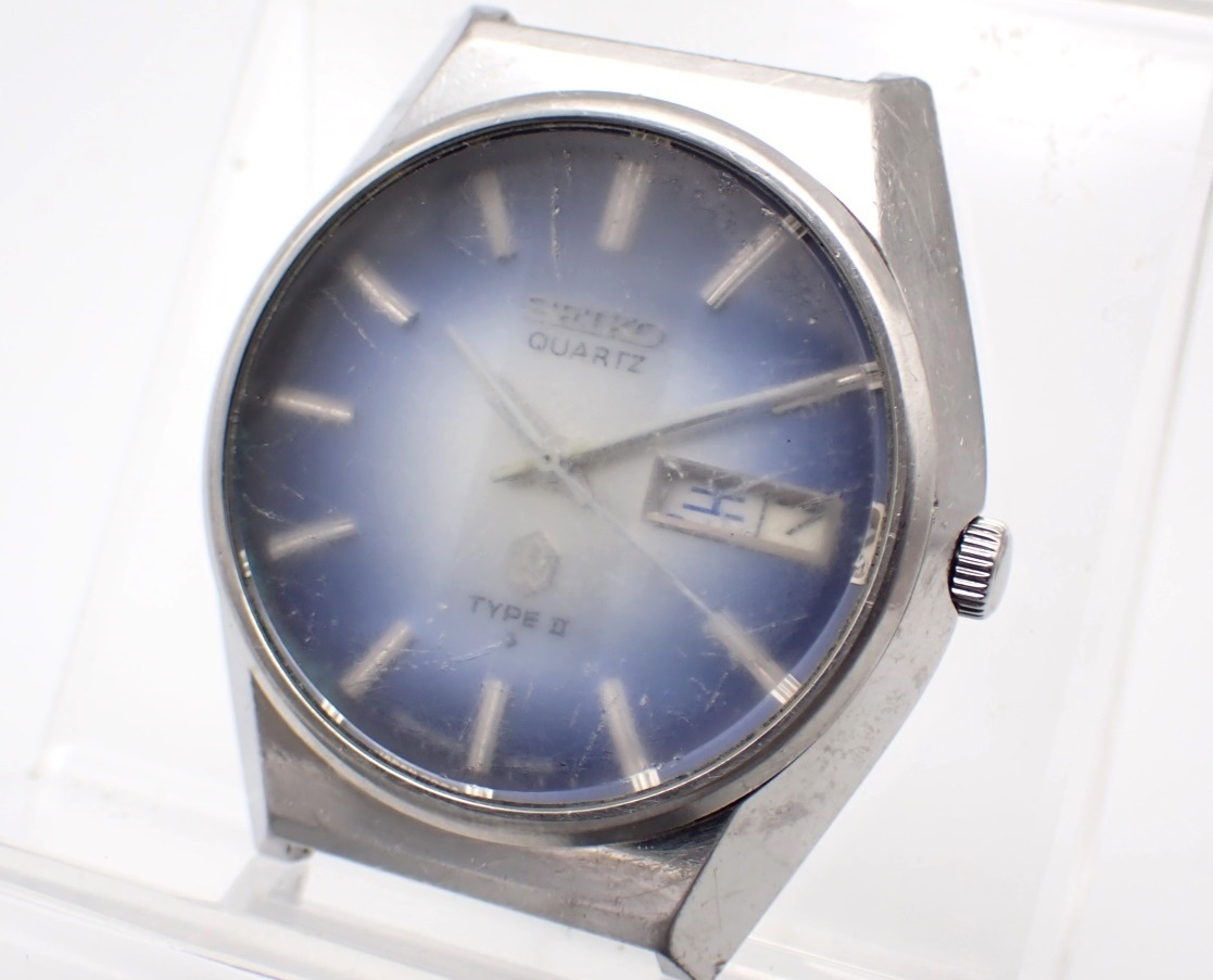 1000円～☆SEIKO セイコー クォーツ TYPE Ⅱ タイプ2 カットガラス