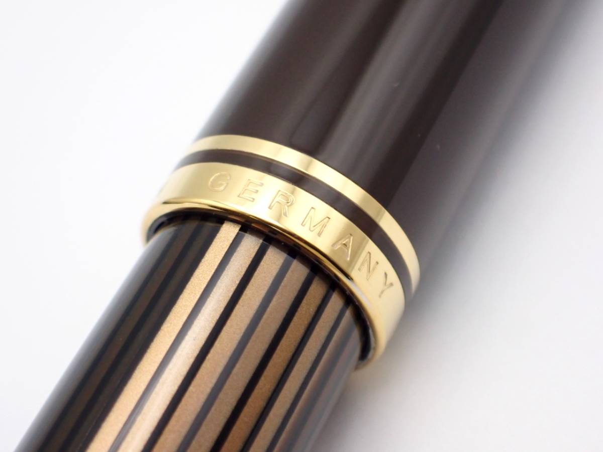 1スタ★★未使用★極美品☆Pelikan ペリカン Souveran スーベレーン 万年筆 18C-750 キャップタイプ ピストン吸引式 ストライプ柄/E120039_画像7