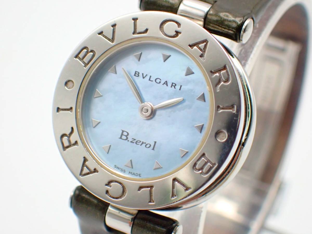 売れ筋がひ！ QZ ブルガリ 箱付☆BVLGARI 稼働品 BZ22S E395342