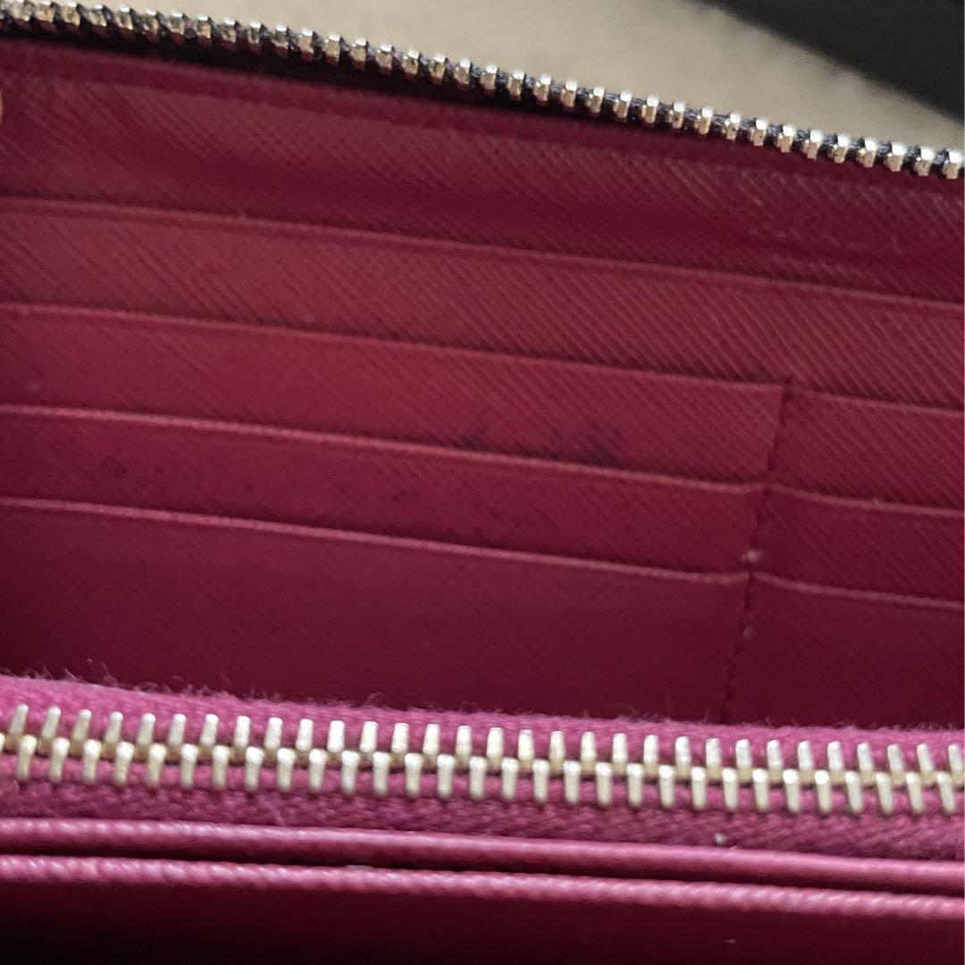 【美品】637 PRADA プラダ ラウンドファスナー 長財布