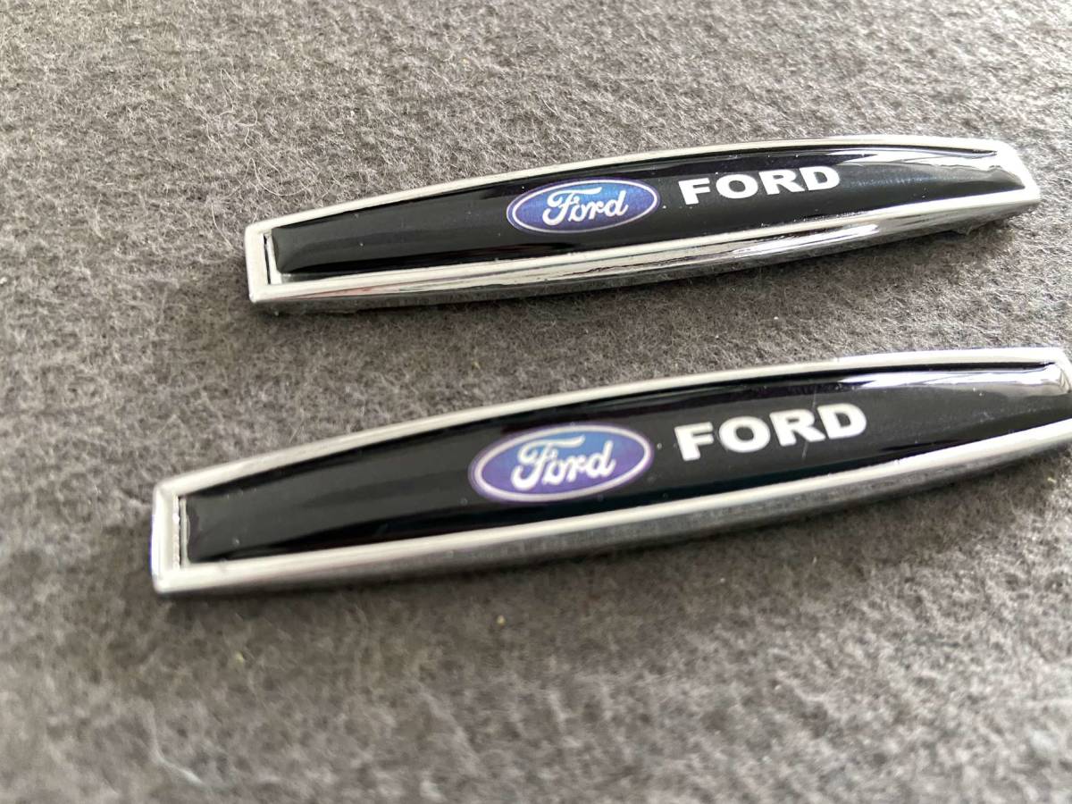 フォード FORD 車用デカール カーステッカー プレート エンブレム フェンダーバッジ シール 傷を隠す 2枚セット　124番_画像2