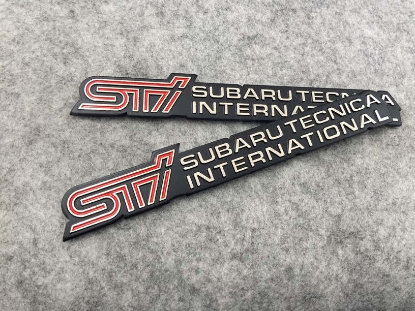  Subaru SUBARU STI car sticker exterior parts emblem car body side skirt seal scratch ...2 pieces set *16*2*0.5CM*