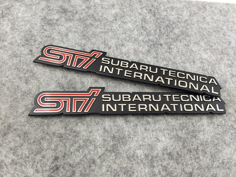  Subaru SUBARU STI car sticker exterior parts emblem car body side skirt seal scratch ...2 pieces set *16*2*0.5CM*