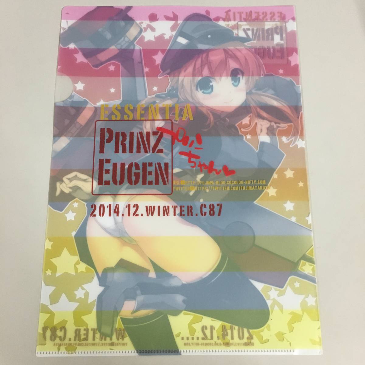 ◆艦隊これくしょん 艦これ プリンちゃんのプリクリアファイル プリンツ・オイゲン 藤真拓哉 C87 ESSENTIA コミケ　【23/1004/01_画像2