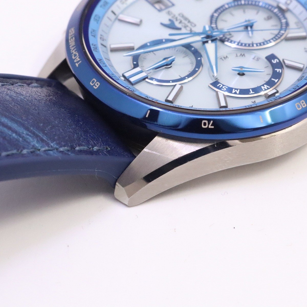 カシオ オシアナス クラシックライン Japan Indigo 藍 限定モデル ソーラー電波 メンズ 腕時計 OCW-T2600ALB-2AJR【いおき質店】_画像7