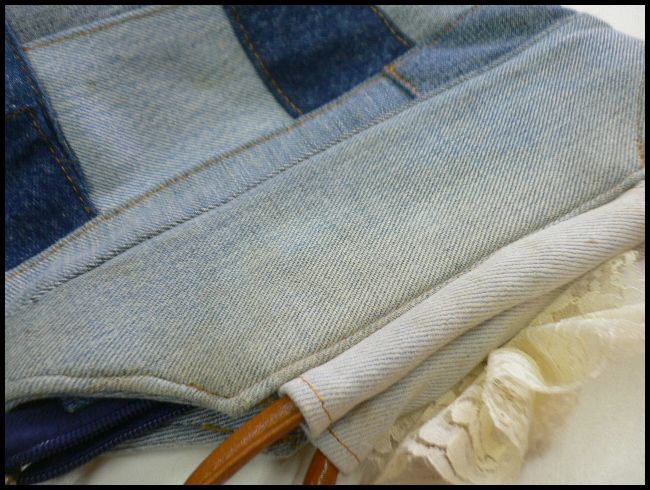  джинсы переделка Denim лоскутное шитье способ ручная сумочка лента есть /40 вид и больше. Denim сумка .ALL20%OFF
