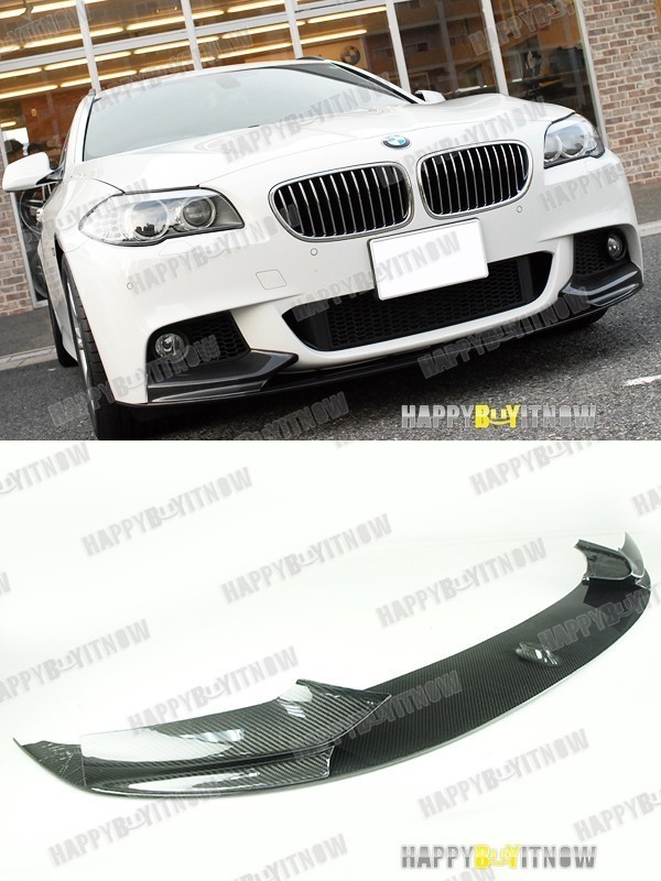 BMW 5シリーズ F10 F11 Mスポーツ フロントリップスポイラー Pスタイル 3PCS カーボン 2010-2016 FL-50857_画像1