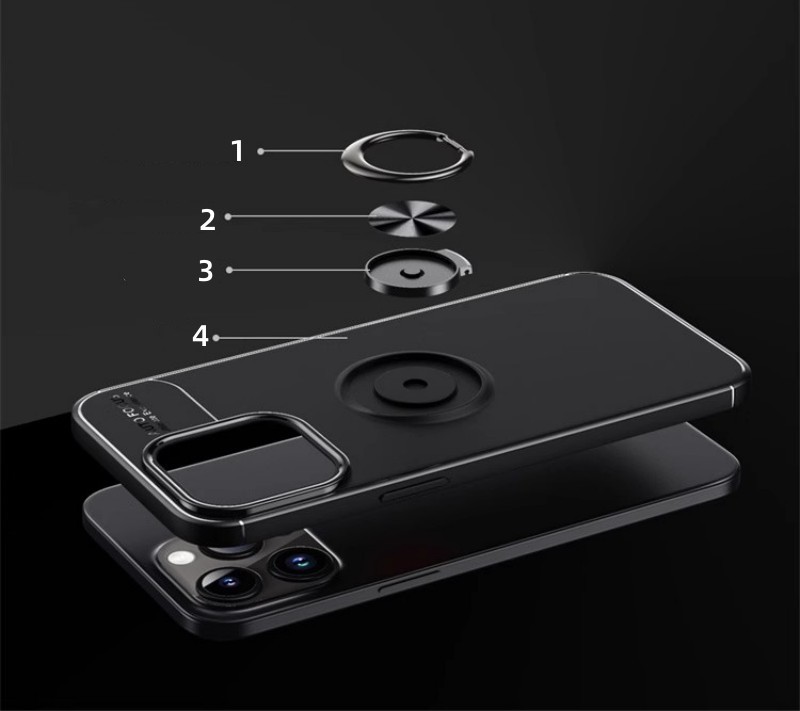 iPhone 15 Plus ケース アイフォン15 プラス ケース 6.7インチ スマートフォンカバー シリコンケース 車載用磁石ホルダー リング付き 便利_画像7