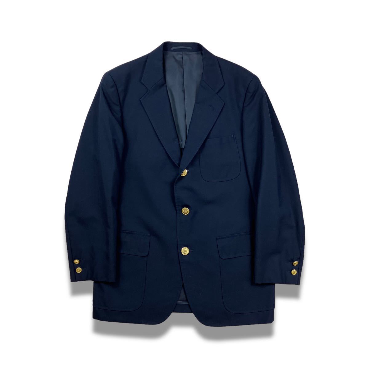 80s J.PRESS navy blazer ブレザー テーラードジャケット 紺ブレ 金ボタン 紺色 ジェイプレス ヴィンテージ ビンテージ ネイビー 3B
