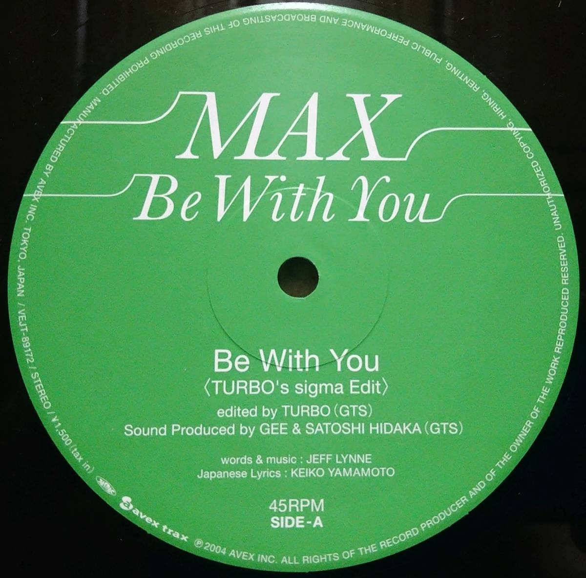 【12's J-Pop】MAX「Be With You」Promo JPN盤の画像2