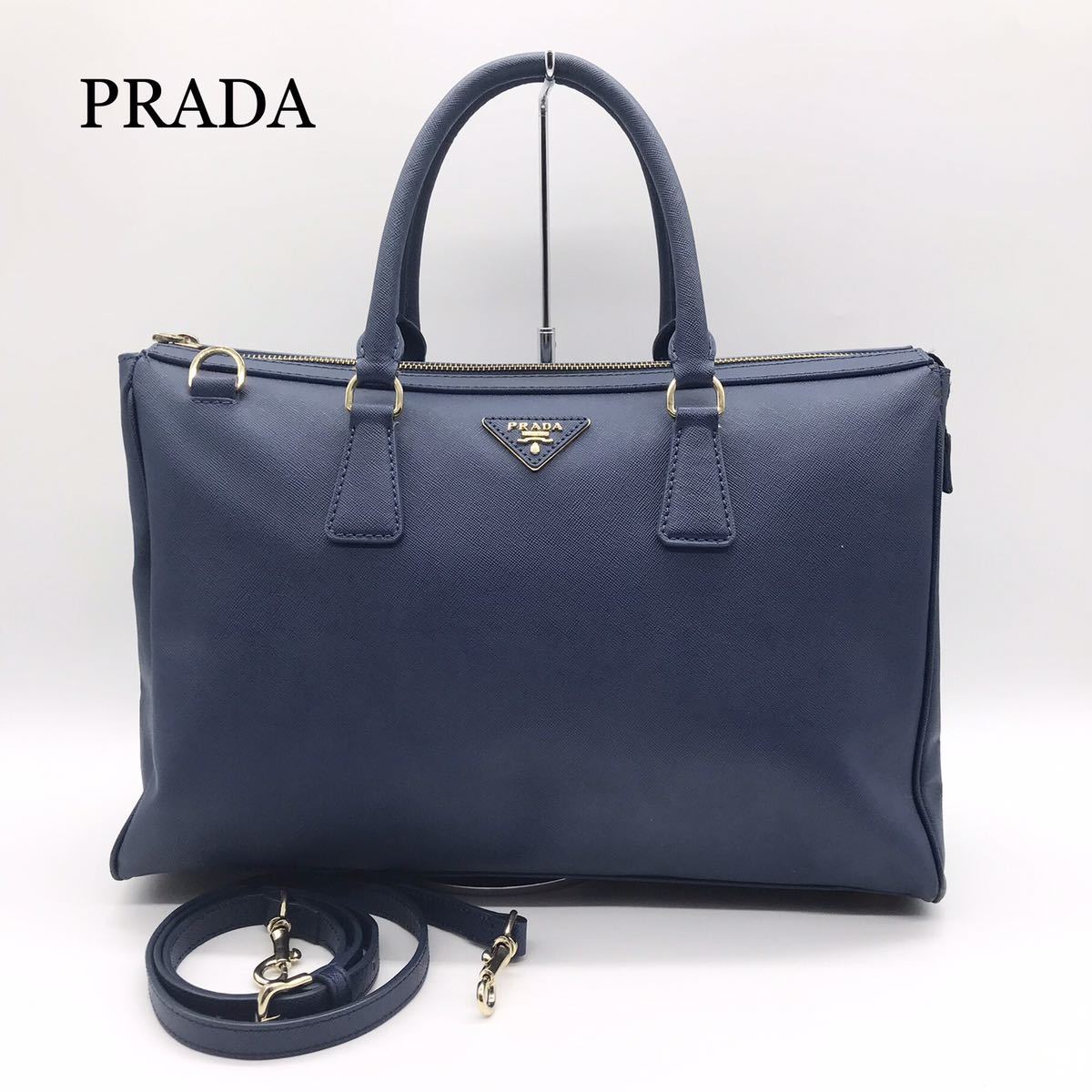 熱い販売 プラダ PRADA サフィアーノ A4収納可能 三角ロゴ 2way