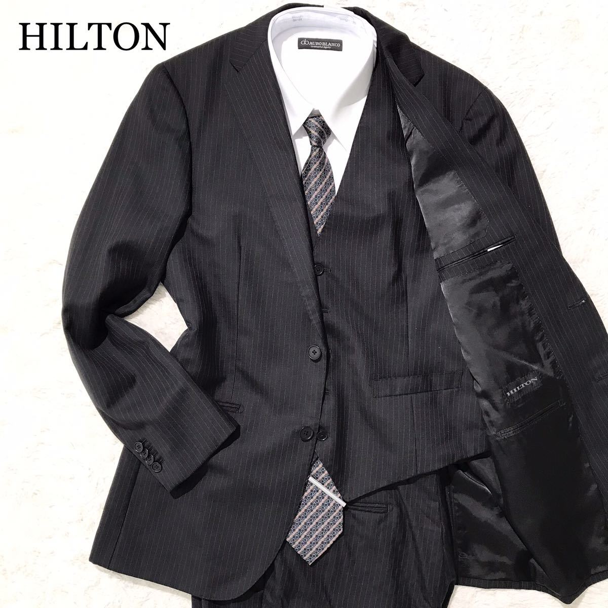 かわいい！ 本切羽 スーツ 【XL相当】Hilton スリーピース A7 黒