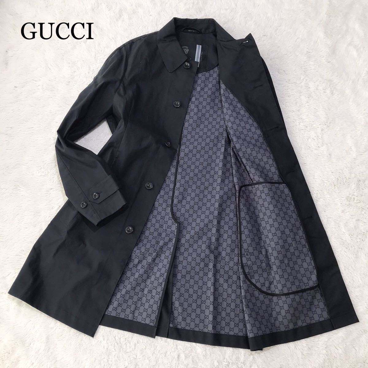 GUCCI GG柄トレンチコート-