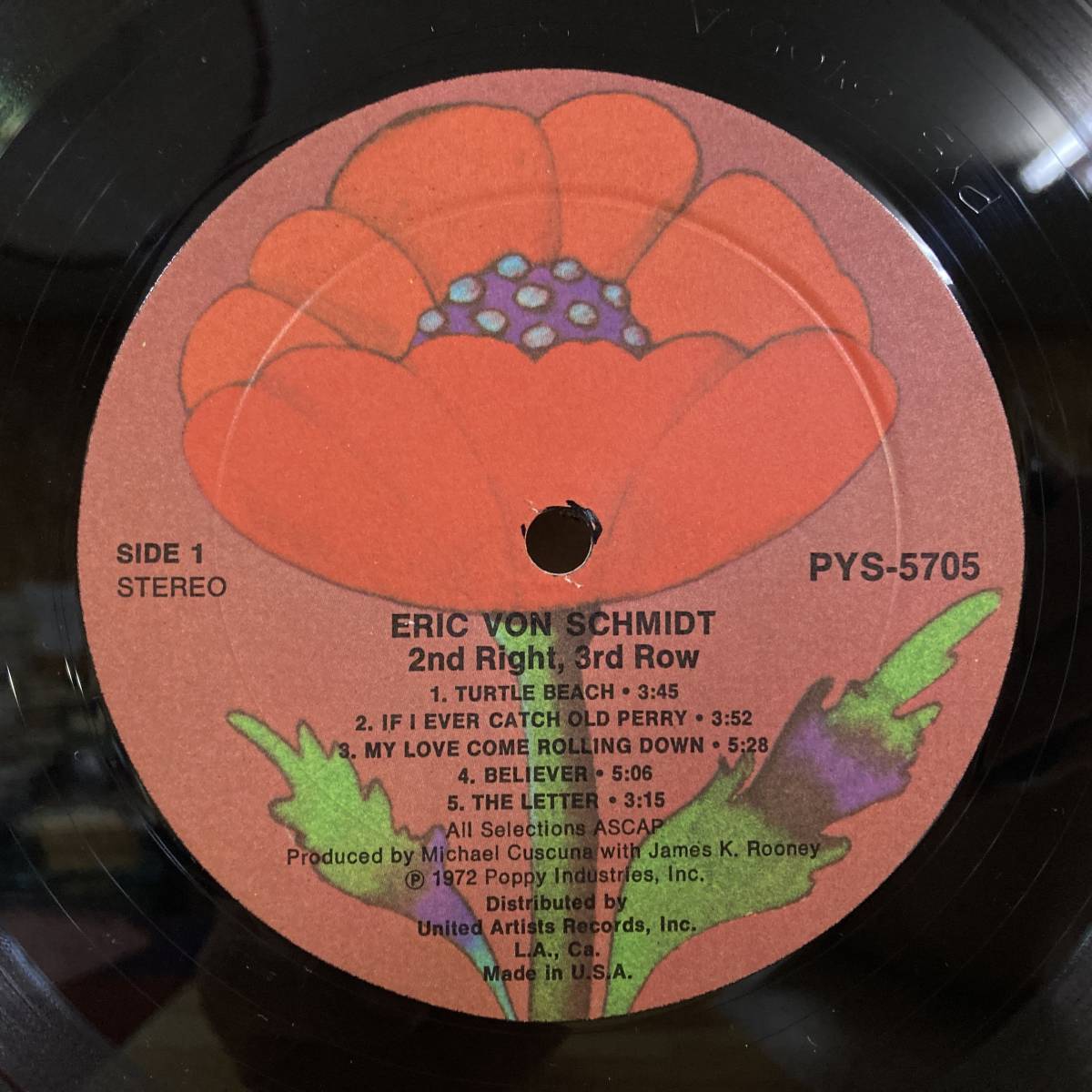 X7■【US盤/LP】Eric Von Schmidt エリック・フォン・シュミット / 2nd Right 3rd Row ● Poppy / PYS-5705 / USフォーク 231023_画像6