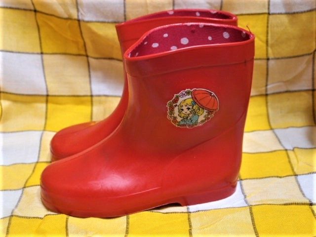 アサヒ 長靴 レインシューズ 子供用  昭和レトロ レトロポップ デッドストック ヴィンテージ 雨靴