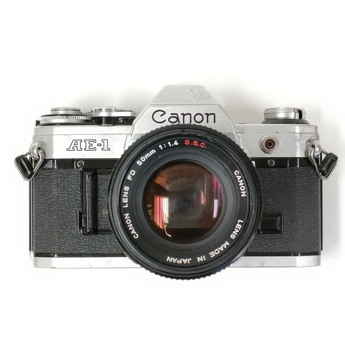 CANON AE-1 + FD 50mm f1.4 SSC , New FD 50mm f1.4 MF一眼レフ 2点セット まとめ ●ジャンク品 [7679TMC]_画像2