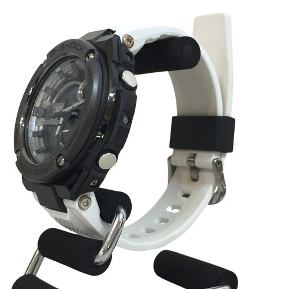 G-SHOCK ジーショック 【men680D】 CASIO カシオ 腕時計 GST-210B-7A G-STEEL アナデジ ホワイト ブラック クォーツ ラウンドフェイス GB_画像2