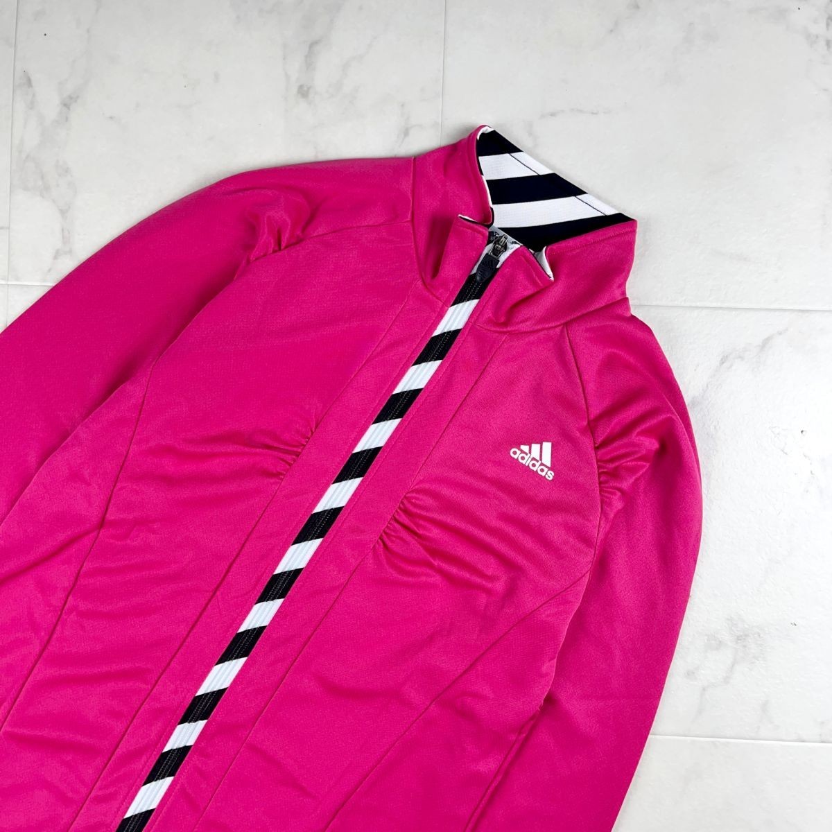  прекрасный товар adidas Adidas полный Zip жакет джерси жакет женский Golf одежда tops женский розовый размер M*JC794