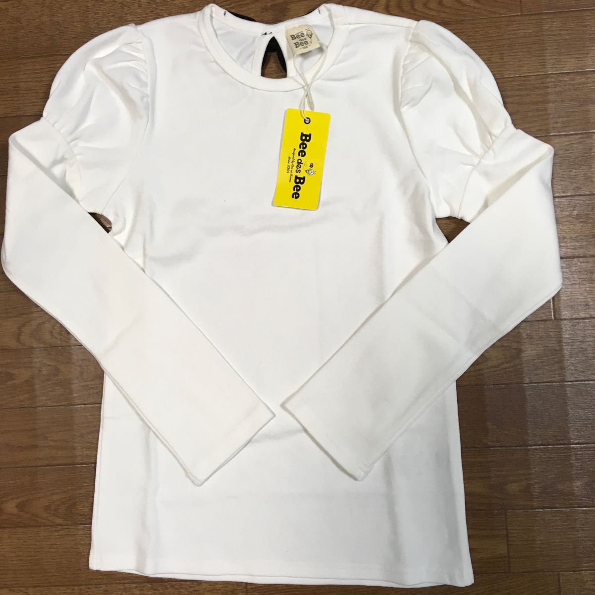 【未使用 タグ付き】Bee des Bee ビーデスビー 長袖Tシャツ 150 白 コットン