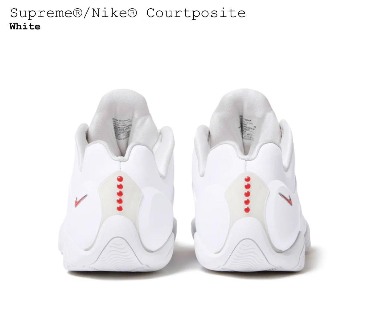 【27cm】Supreme/Nike Courtposite シュプリーム ナイキ コートポジット WHITE