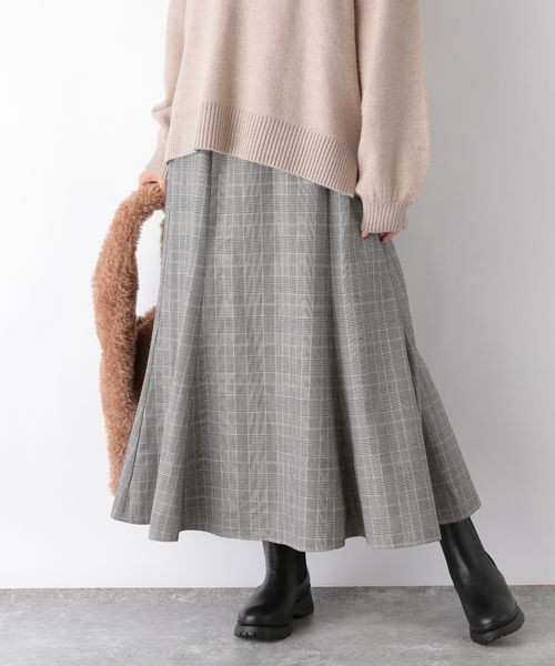 定価6050円新品グローバルワークチェックマーメイドスカートМサイズロングスカート_画像1