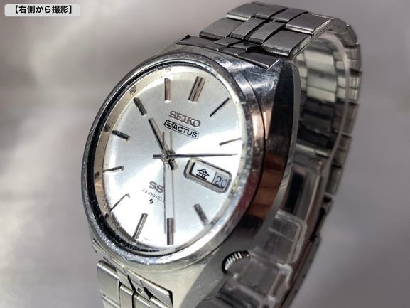 【可動品】SEIKO セイコー デイデイト 5アクタス 23ジュエル 文字盤色:シルバー 自動巻 腕時計 6106-8670 ヴィンテージ 1975年製の画像7