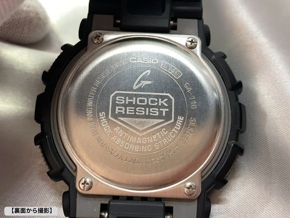 【可動品】CASIO カシオ G-SHOCK 腕時計 GA-110（5146）ブラック 20気圧防水 バックライト点灯確認済み_画像2