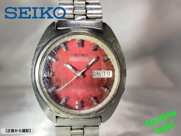 ★☆ SEIKO セイコー ５ACTUS アクタス 腕時計 7019-7350 自動巻き RED ☆★_画像1