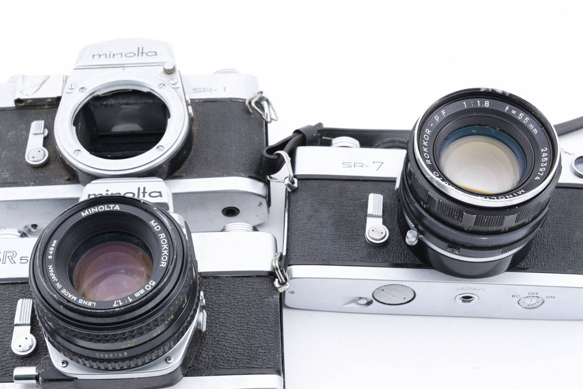 ★訳あり特上品★ ミノルタ MINOLTA SR505 /SR-7 /SR-1 + 55mm F1.8 /50mm F1.7 /200mm F4.5 ★3セットまとめ★ #0852 #1009101 #0856_画像10