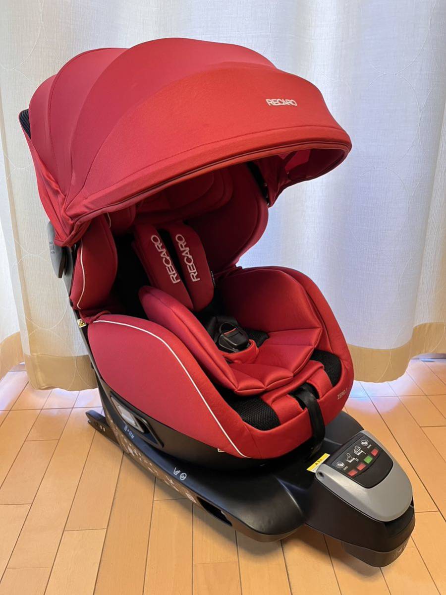 ◇状態良好◇ホームクリーニング済◇ RECARO Zero.1 Select レカロ ゼロワン　セレクト　レッド　幌付き　新生児〜4歳頃　ZERO1 ISOFIX_画像3