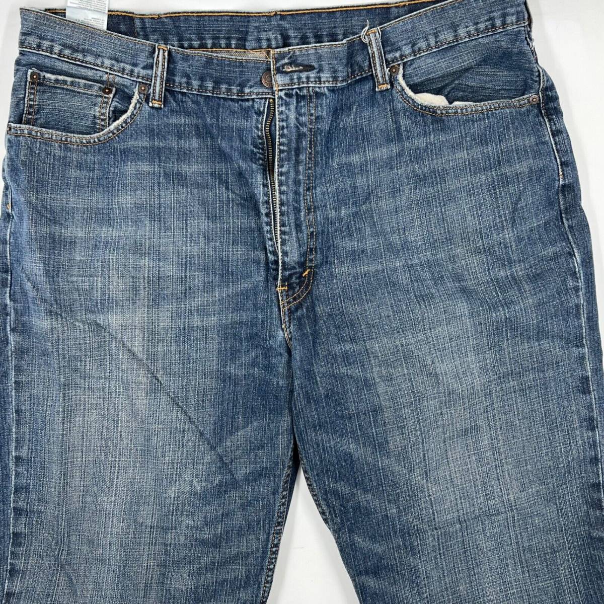 Levi Strauss 550 Mens Straight Leg Jeans Size 42/32 Blue Denim Cotton Stretch 海外 即決